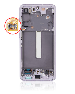 OLED Assembly With Frame Compatible For Samsung Galaxy S21 FE 5G Replacement(US & International Version) (Service Pack) (Lavender)