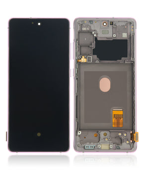 Replacement OLED Assembly With Frame Compatible For Samsung Galaxy S20 FE 4G / 5G (Vemake) (Cloud Lavender)