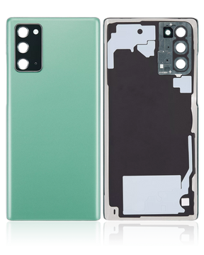Replacement Back Cover Glass With Camera Lens Compatible For Samsung Galaxy Note 20 5G (No Logo) (Vemake) (Mystic Green)
