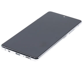 OLED Assembly With Frame Compatible For Samsung Galaxy A71 5G (A716U / 2020) (Refurbished) (Prism Cube Silver)