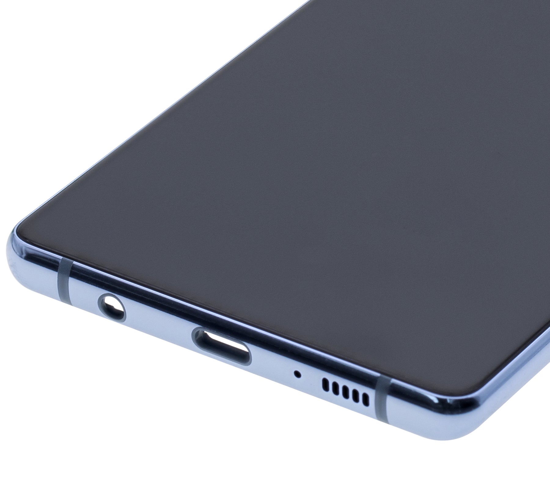 OLED Assembly With Frame Compatible For Samsung Galaxy A71 5G Replacement(A716U / 2020) (Refurbished) (Prism Cube Blue)