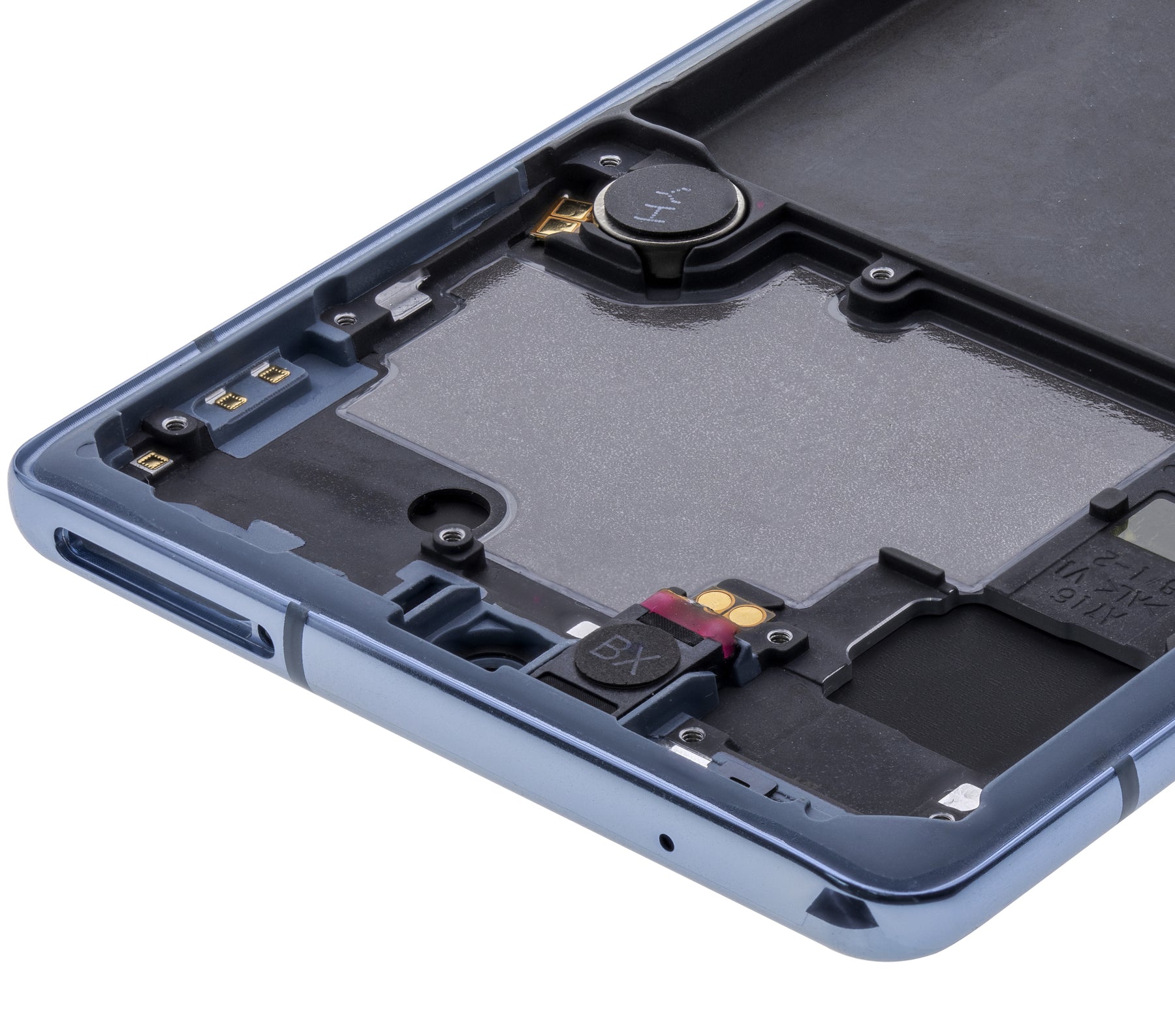 OLED Assembly With Frame Compatible For Samsung Galaxy A71 5G Replacement(A716U / 2020) (Refurbished) (Prism Cube Blue)