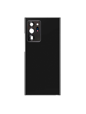 Replacement Back Cover Glass With Camera Lens Compatible For Samsung Galaxy Note 20 Ultra (No Logo) (Vemake) (Mystic Black)