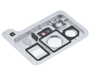 Replacement Back Camera Lens With Cover Bezel Ring Compatible For Samsung Galaxy Note 20 Ultra (Mystic White)