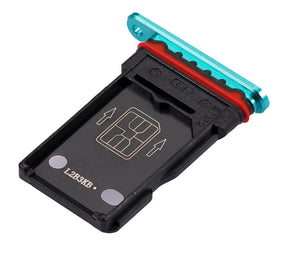 Dual Sim Card Tray Compatible For OnePlus 8T Replacement (Aquamarine Green)