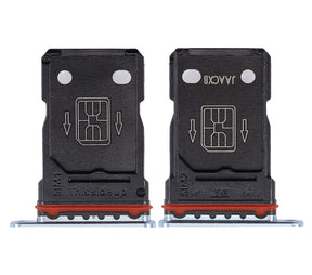 Dual Sim Card Tray Compatible For OnePlus 8T Replacement (Lunar Silver)