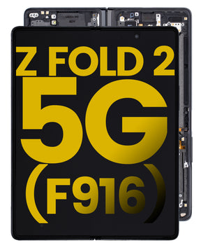 Replacement Inner OLED Assembly With Frame Compatible For Samsung Galaxy Z Fold 2 5G (Refurbished) (Mystic Black)