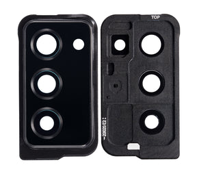 Back Camera Lens With Cover Bezel Ring Compatible For Samsung Galaxy Z Fold 2 5G Replacement (F916) (Mystic Black)