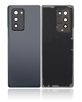 Back Cover Glass With Camera Lens Compatible For Samsung Galaxy Z Fold 2 5G Replacement (Premium) (Mystic Black)