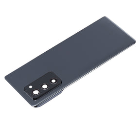 Back Cover Glass With Camera Lens Compatible For Samsung Galaxy Z Fold 2 5G Replacement (Premium) (Mystic Black)