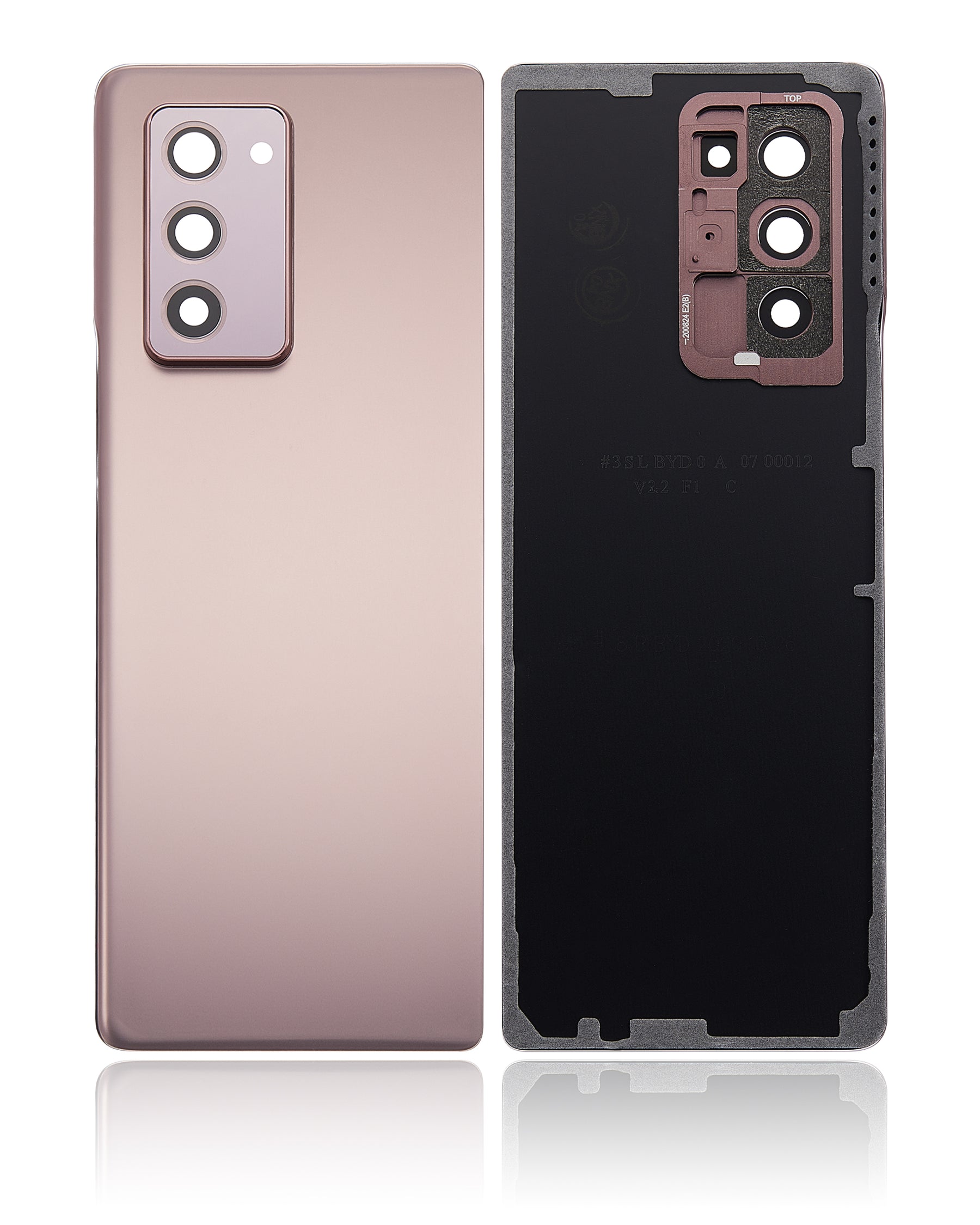 Back Cover Glass With Camera Lens Replacement  Compatible For Samsung Galaxy Z Fold 2 5G (Premium) (Mystic Bronze)