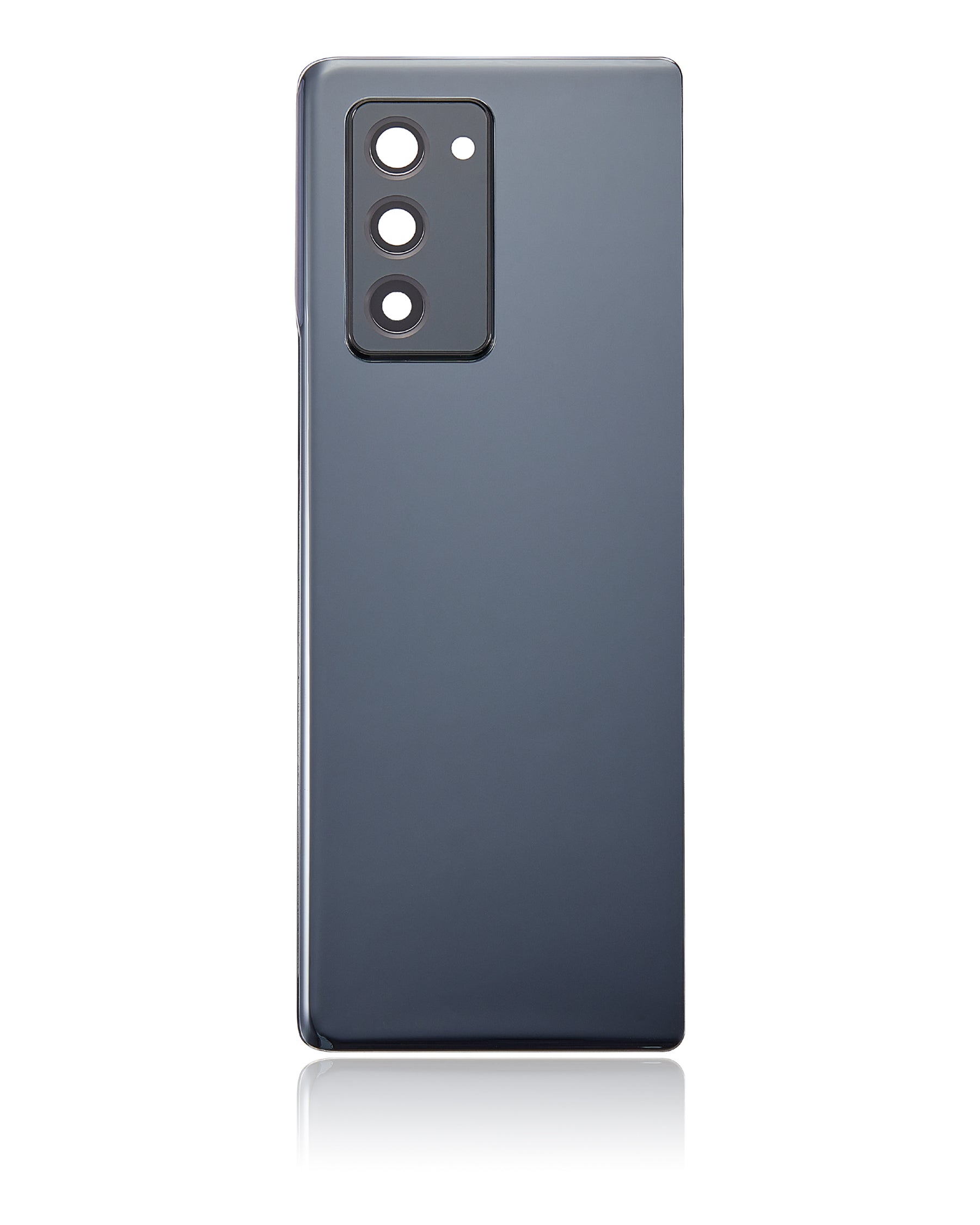 Replacement Back Cover Glass With Camera Lens Compatible For Samsung Galaxy Z Fold 2 5G (Vemake) (Mystic Black)