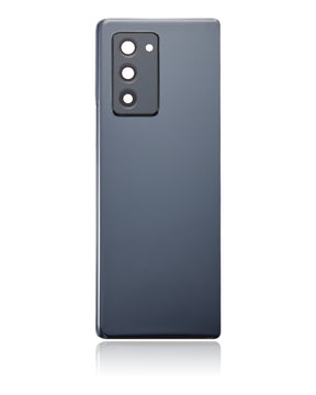 Back Cover Glass With Camera Lens Compatible For Samsung Galaxy Z Fold 2 5G (Aftermarket Plus) (Mystic Black)