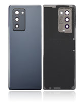Replacement Back Cover Glass With Camera Lens Compatible For Samsung Galaxy Z Fold 2 5G (Vemake) (Mystic Black)