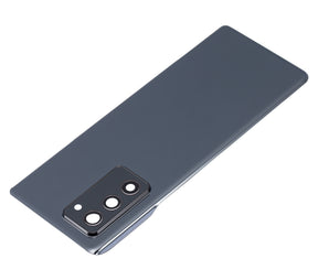 Back Cover Glass With Camera Lens Compatible For Samsung Galaxy Z Fold 2 5G (Aftermarket Plus) (Mystic Black)