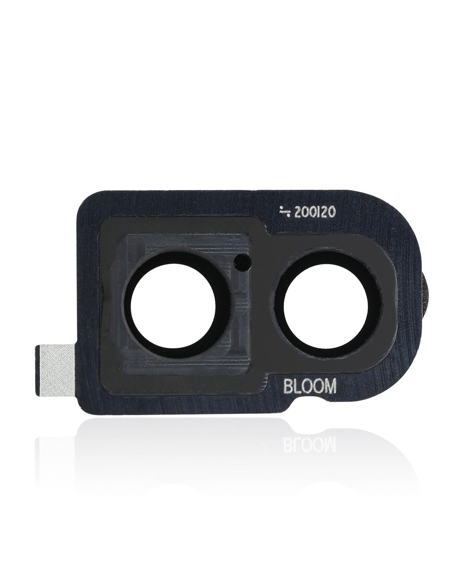 Back Camera Lens With Bracket / Bezel Compatible For Samsung Galaxy Z Flip 4G (F700) / Z Flip 5G (F707) (Mirror Black)