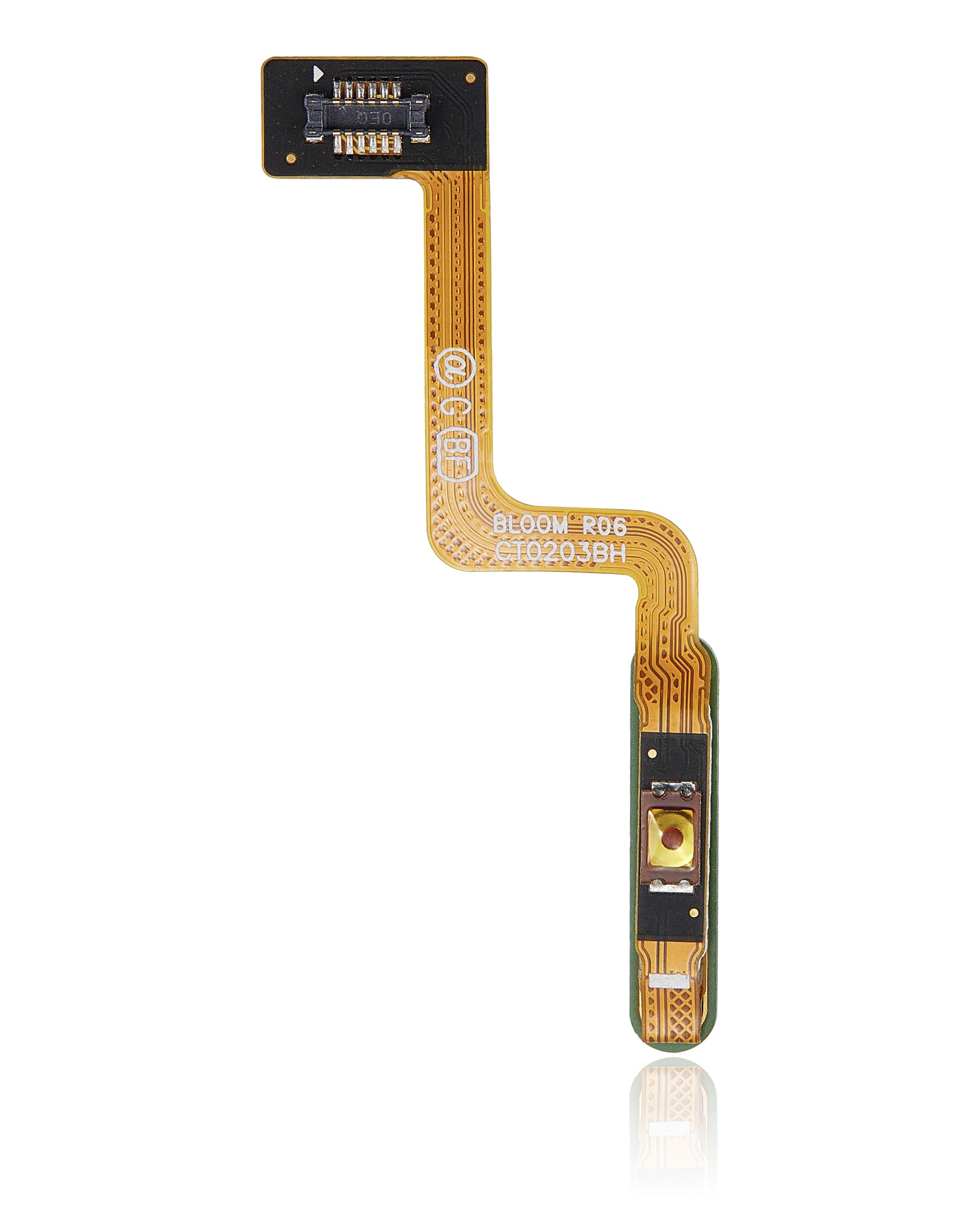 Fingerprint Reader With Flex Cable Compatible For Samsung Galaxy Z Flip Replacement (F700) (Mirror Black)