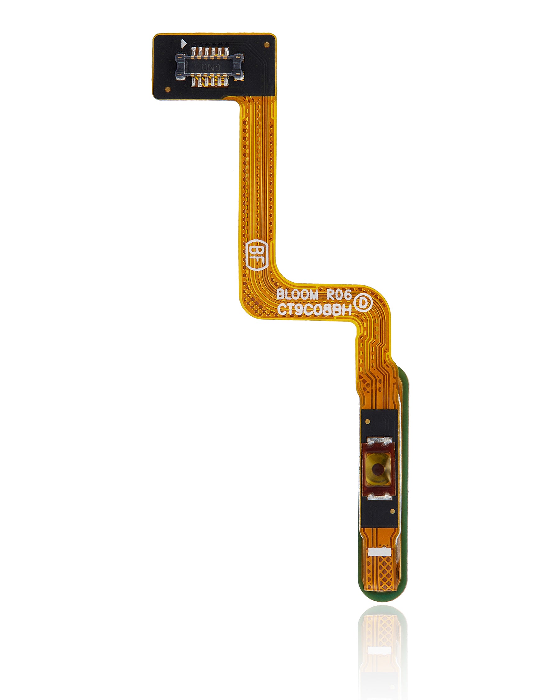 Replacement Fingerprint Reader With Flex Cable Compatible For Samsung Galaxy Z Flip (F700) (Mirror Gold)