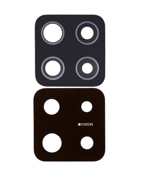 Back Camera Lens (Glass Only) With Adhesive Compatible For Samsung Galaxy A42 5G (A426 / 2020) (Prism Dot Black) (10 Pack)