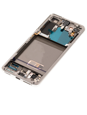 Replacement OLED Assembly With Frame Compatible For Samsung Galaxy S21 5G (Refurbished) (Phantom White)
