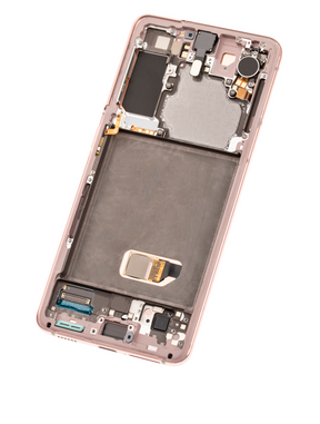 OLED Assembly With Frame Compatible For Samsung Galaxy S21 5G Replacement (Used OEM Pull: Grade A) (Phantom Pink)