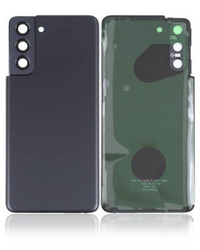 Replacement Back Cover Glass With Camera Lens Compatible For Samsung Galaxy S21 5G (No Logo) (Vemake) (Phantom Gray)