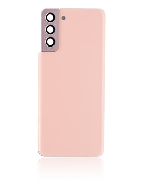 Replacement Back Cover Glass With Camera Lens Compatible For Samsung Galaxy S21 Plus (No Logo) (Vemake) (Phantom Pink)