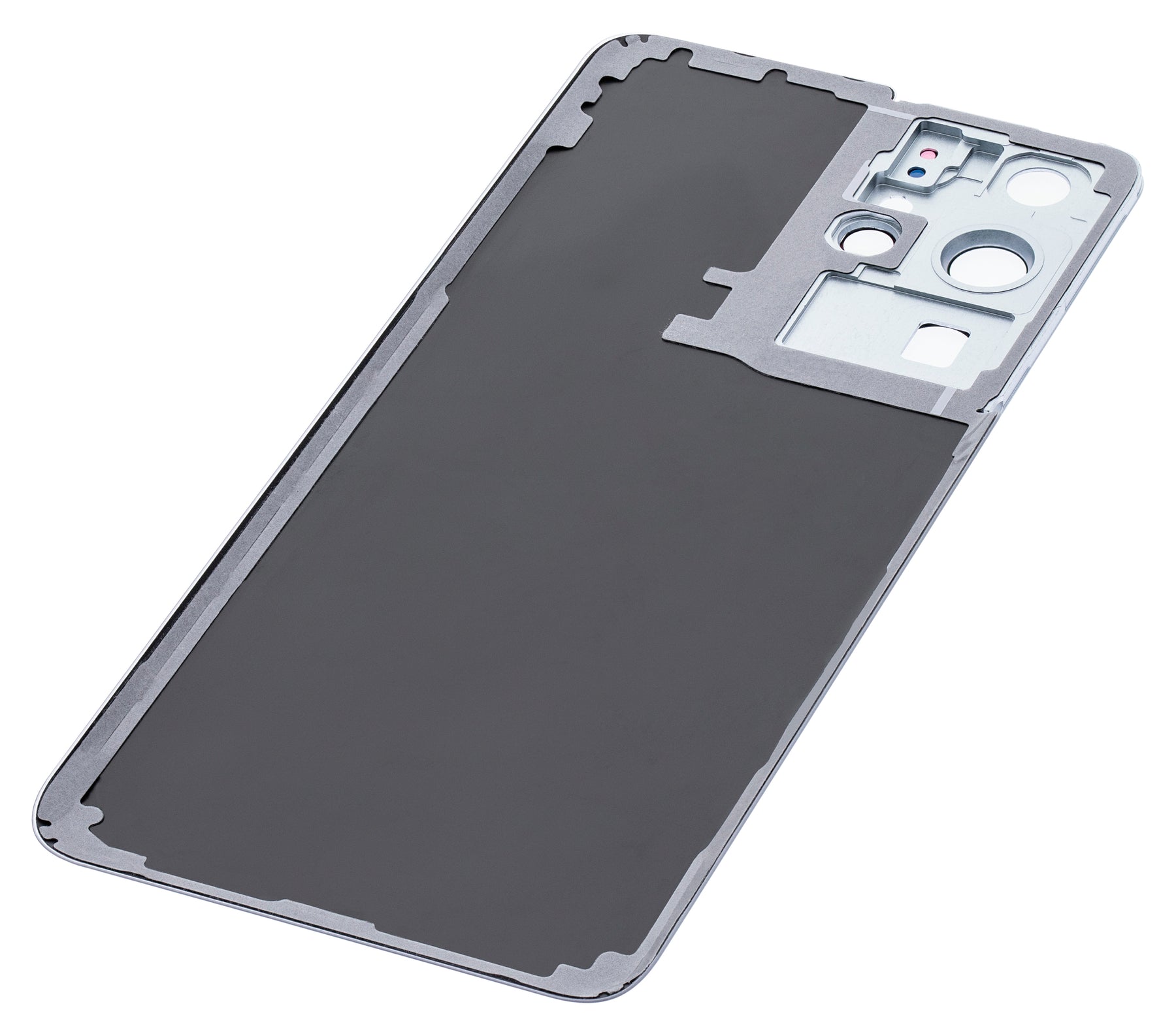 Back Cover Glass With Camera Lens Compatible For Samsung Galaxy S21 Ultra (No Logo) (Vemake) (Phantom Silver)