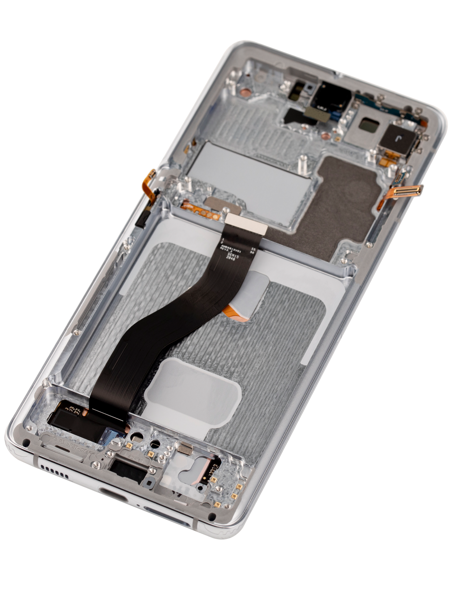 Replacement OLED Assembly With Frame Compatible For Samsung Galaxy S21 Ultra 5G (Refurbished) (Phantom Silver)