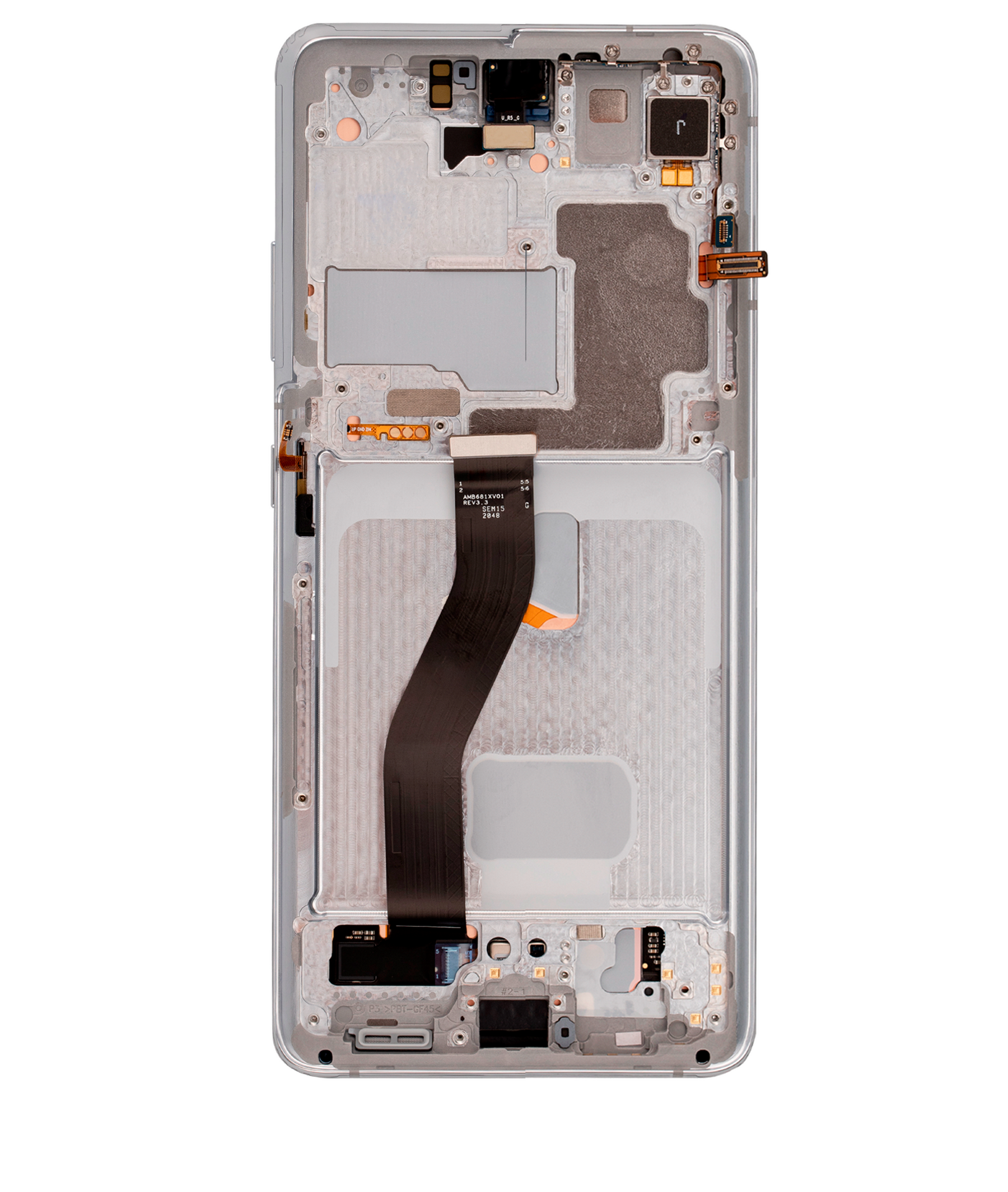 Replacement OLED Assembly With Frame Compatible For Samsung Galaxy S21 Ultra 5G (Service Pack) (Phantom Silver)