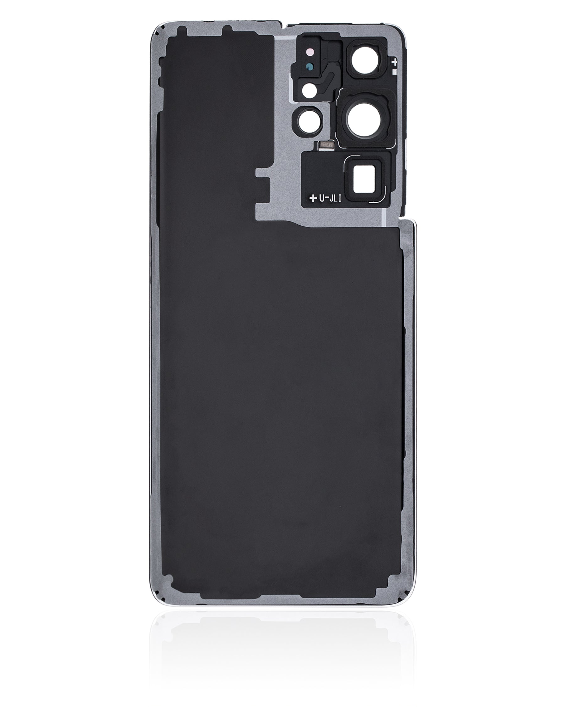 Back Cover Glass With Camera Lens Compatible For Samsung Galaxy S21 Ultra Replacement (Service Pack) (Phantom Black)