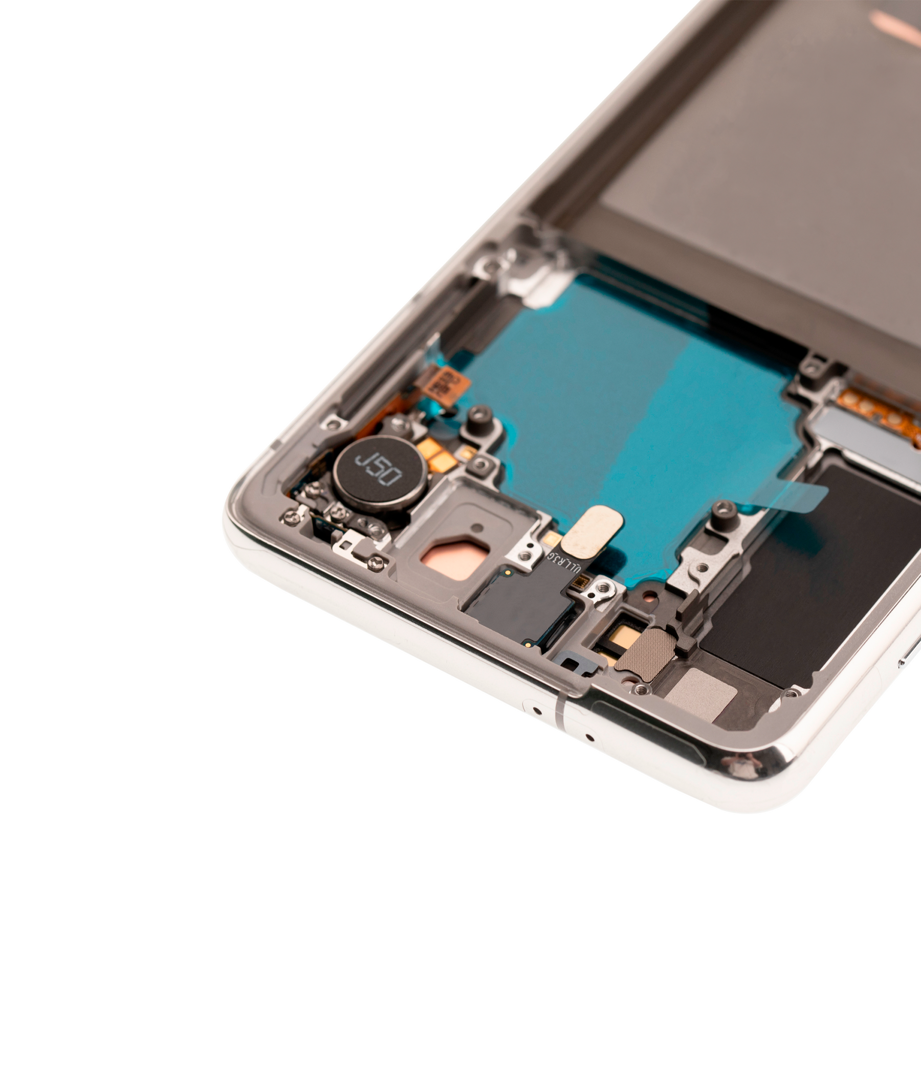 OLED Assembly With Frame Compatible For Samsung Galaxy S21 5G Replacement (Service Pack) (Phantom White)