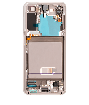 OLED Assembly With Frame Compatible For Samsung Galaxy S21 5G Replacement (Service Pack) (Phantom White)