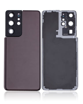 Back Cover Glass With Camera Lens Compatible For Samsung Galaxy S21 Ultra Replacement by Macfactory.Store (No Logo) (Vemake) (Phantom Brown)