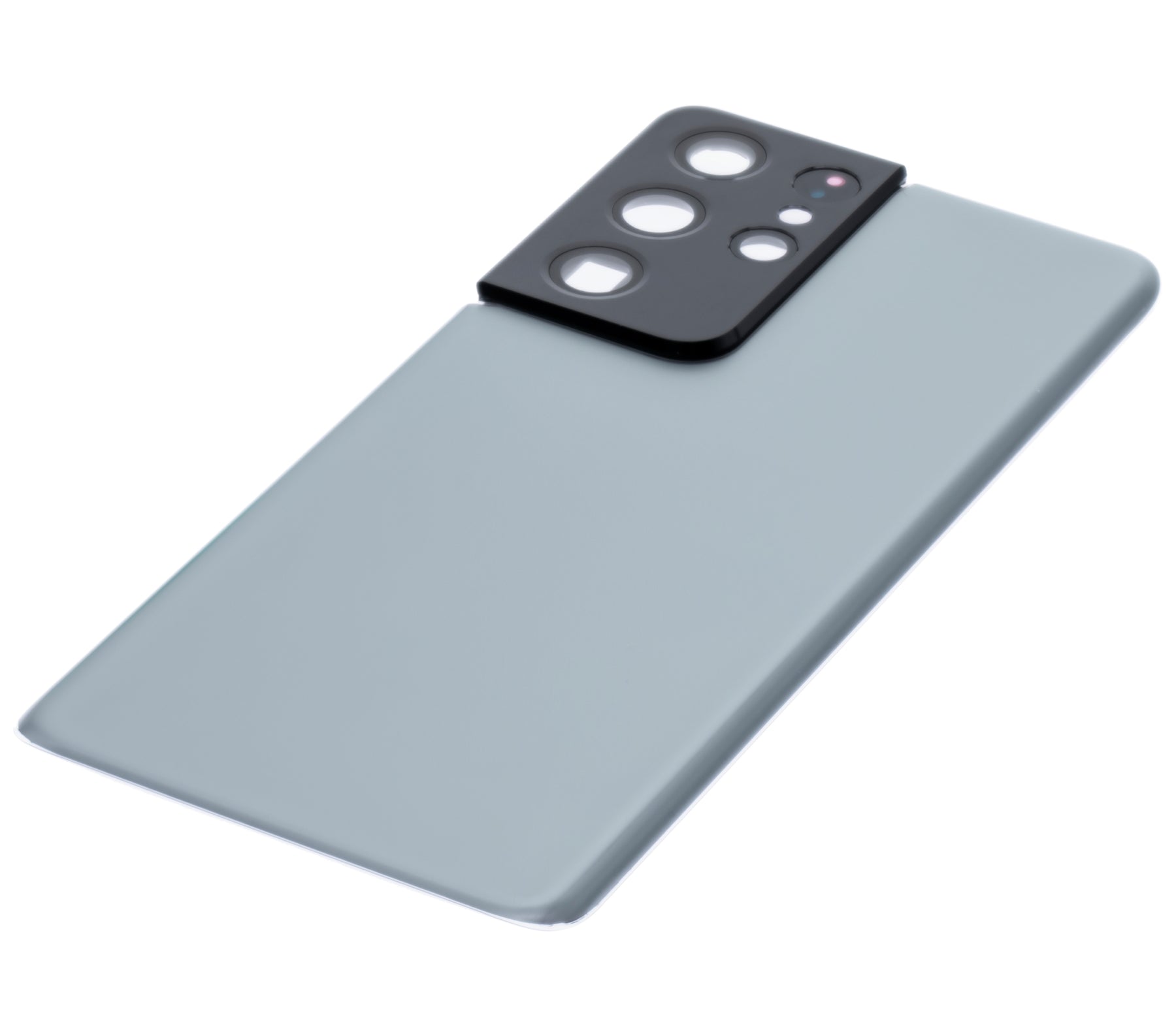 Back Cover Glass With Camera Lens Compatible For Samsung Galaxy S21 Ultra Replacement (No Logo) (Vemake) (Phantom Titanium)