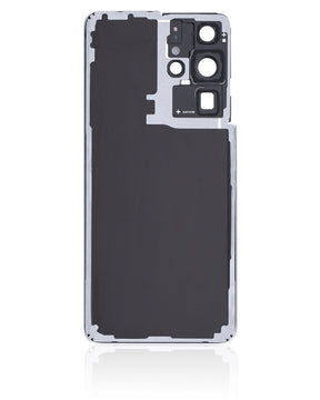 Replacement Back Cover Glass With Camera Lens Compatible For Samsung Galaxy S21 Ultra  (No Logo) (Vemake) (Phantom Navy)