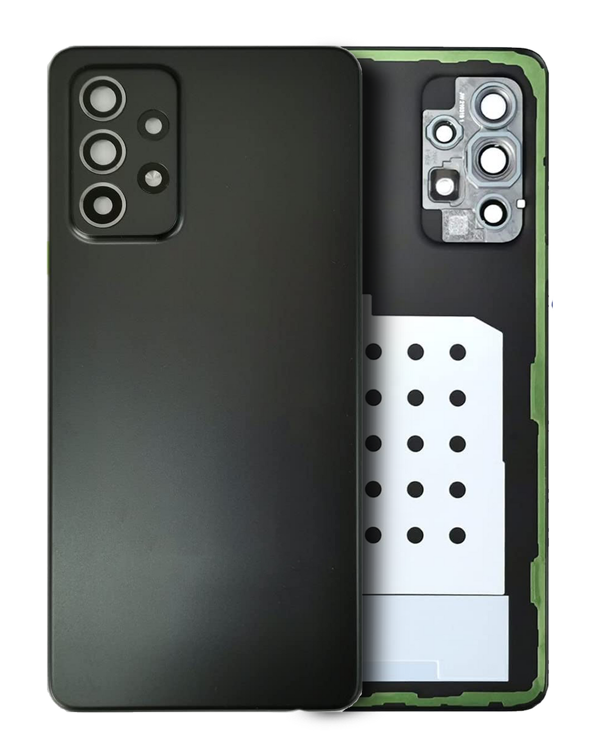 Replacement Back cover Glass Compatible For Samsung Galaxy A52 5G (A526 / 2021) (Vemake) (Awesome Black)