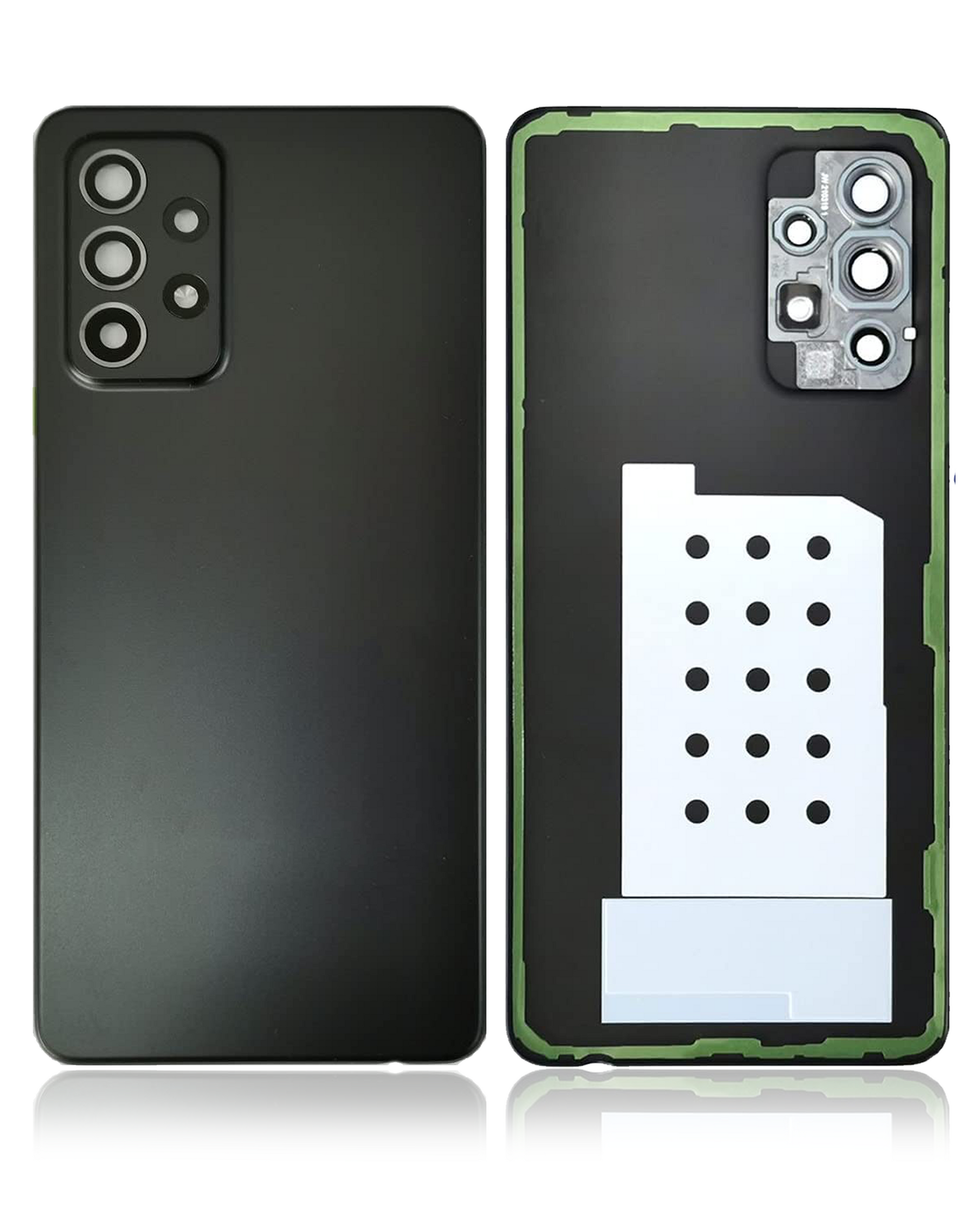 Replacement Back cover Glass Compatible For Samsung Galaxy A52 5G (A526 / 2021) (Vemake) (Awesome Black)