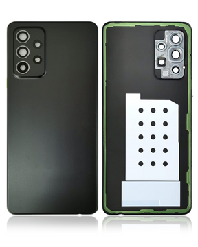 Replacement Back cover Glass Compatible For Samsung Galaxy A52 5G (A526 / 2021) (Vemake) (Awesome Black)