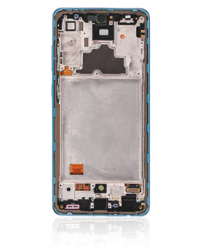 Replacement OLED Assembly With Frame Compatible For Samsung A72 (A725 / 2021) (Refurbished) (Awesome Blue)