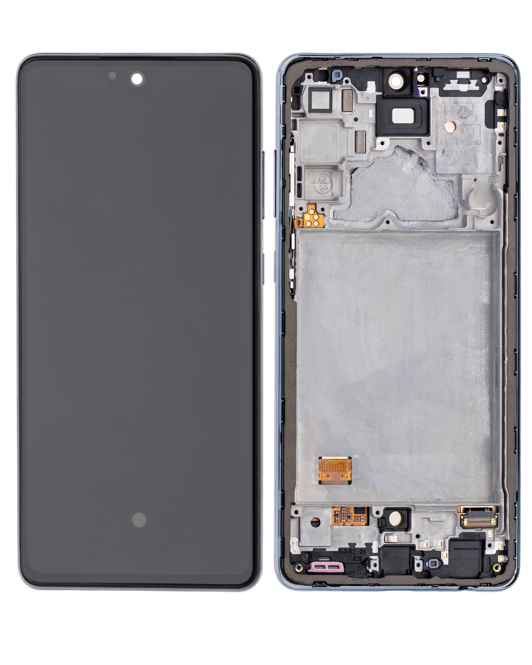 Replacement OLED Assembly With Frame Compatible For Samsung A72 (A725 / 2021) (Refurbished) (Awesome Black)