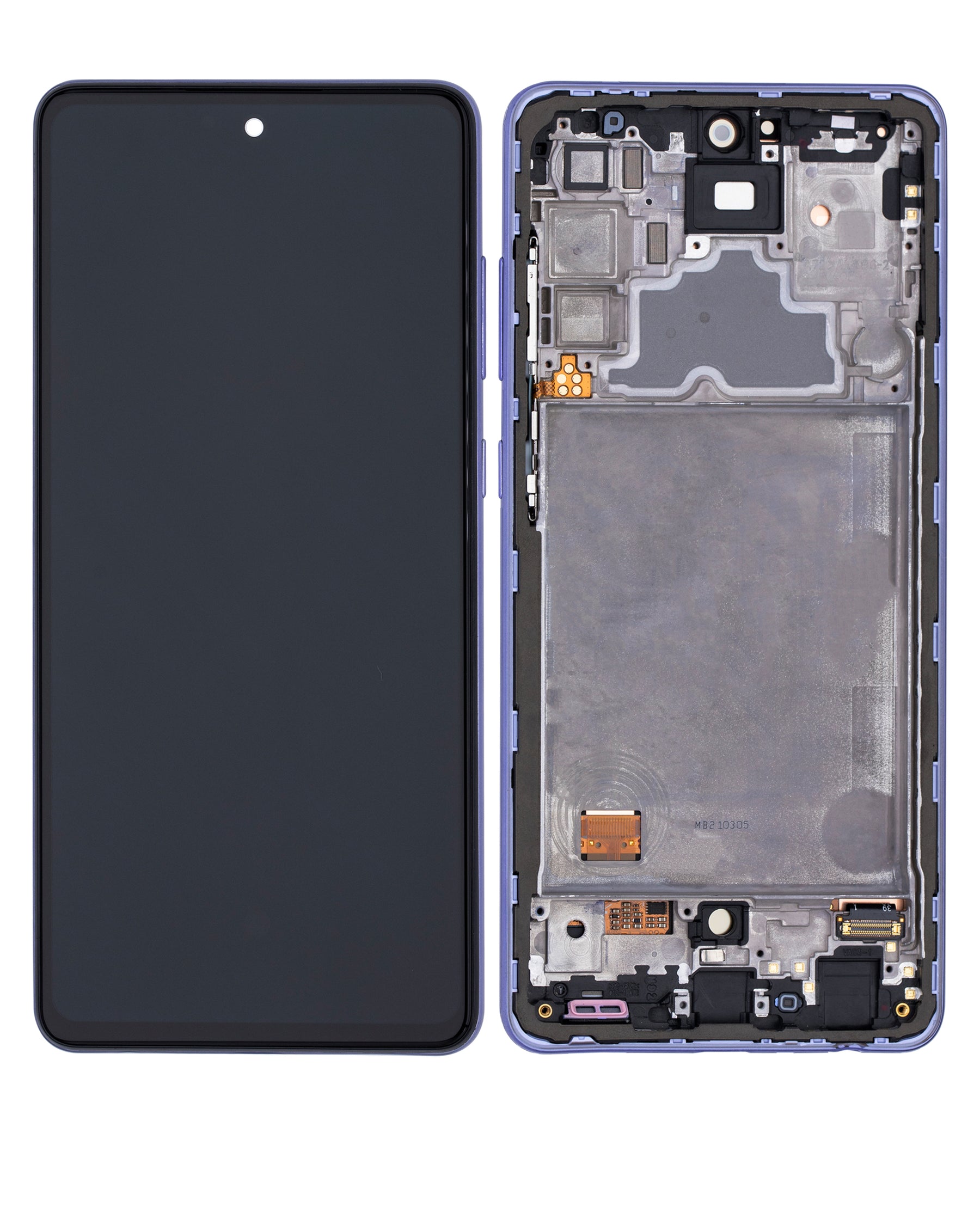 Replacement OLED Assembly With Frame Compatible For Samsung Galaxy A72 (A725 / 2021) (Refurbished) (Awesome Violet)