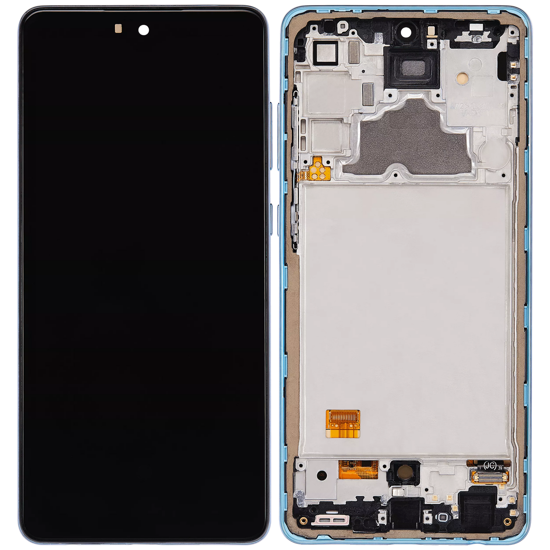 Replacement OLED Assembly With Frame Compatible For Samsung A72 (A725 / 2021) (6.36") (Vemake) (Awesome Blue)