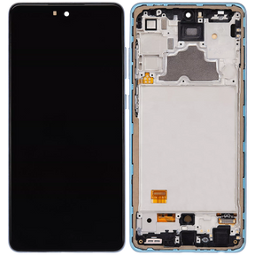 Replacement OLED Assembly With Frame Compatible For Samsung A72 (A725 / 2021) (6.36") (Vemake) (Awesome Blue)