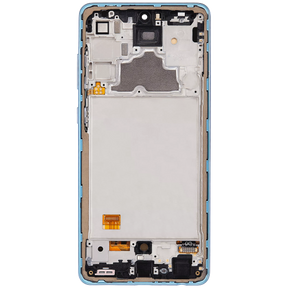 Replacement OLED Assembly With Frame Compatible For Samsung A72 (A725 / 2021) (6.36") (Vemake) (Awesome Blue)