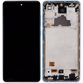 Replacement OLED Assembly With Frame Compatible For Samsung A72 (A725 / 2021) (6.67") (Vemake) (Awesome Blue)