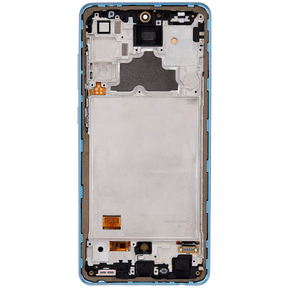 Replacement OLED Assembly With Frame Compatible For Samsung A72 (A725 / 2021) (6.67") (Vemake) (Awesome Blue)