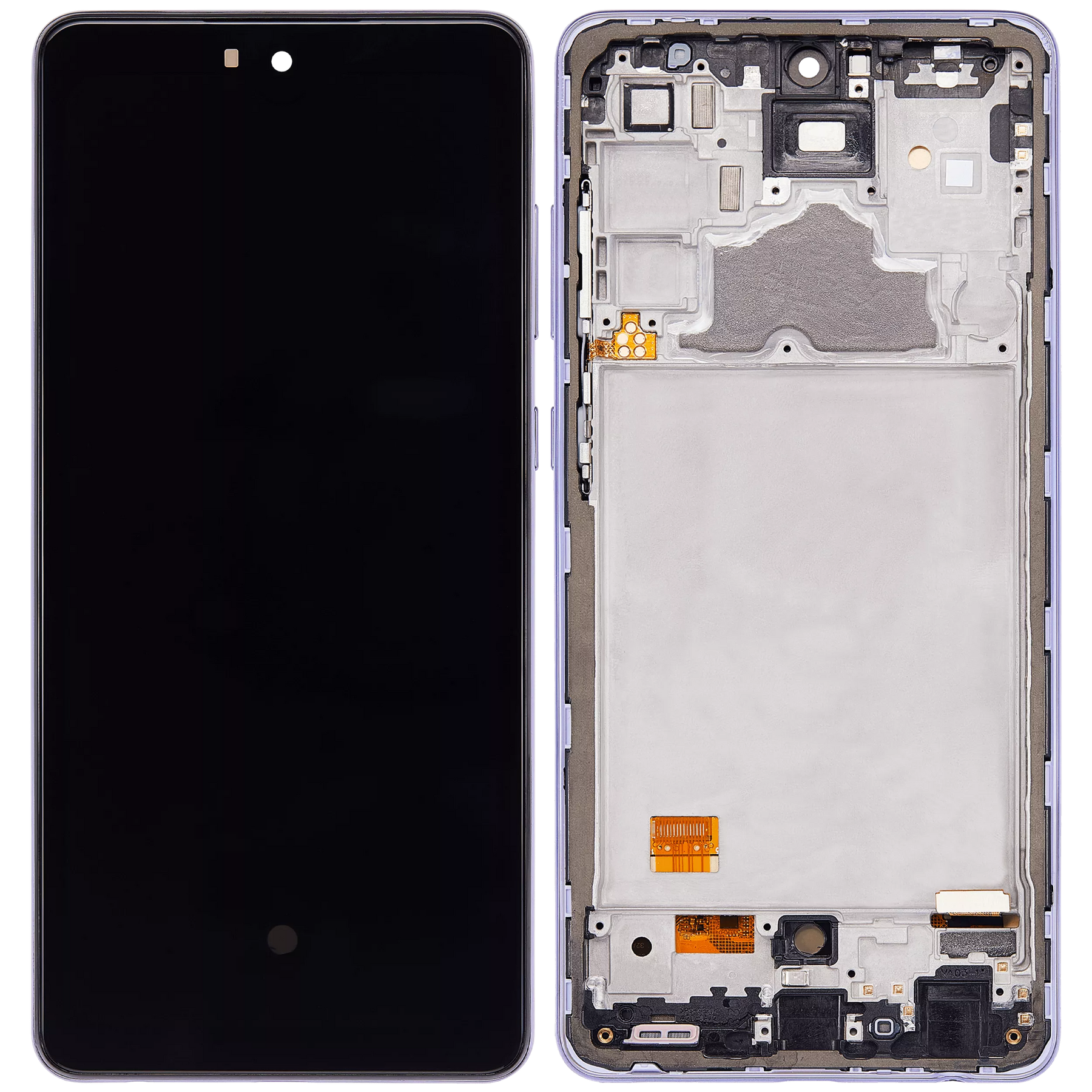 OLED Assembly With Frame Compatible For Samsung A72 (A725 / 2021) (6.36") (Vemake) (Awesome Violet)