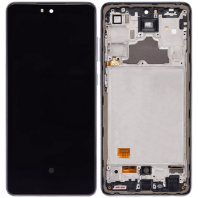 Replacement OLED Assembly With Frame Compatible For Samsung A72 (A725 / 2021) (6.36") (Vemake) (Awesome Black)
