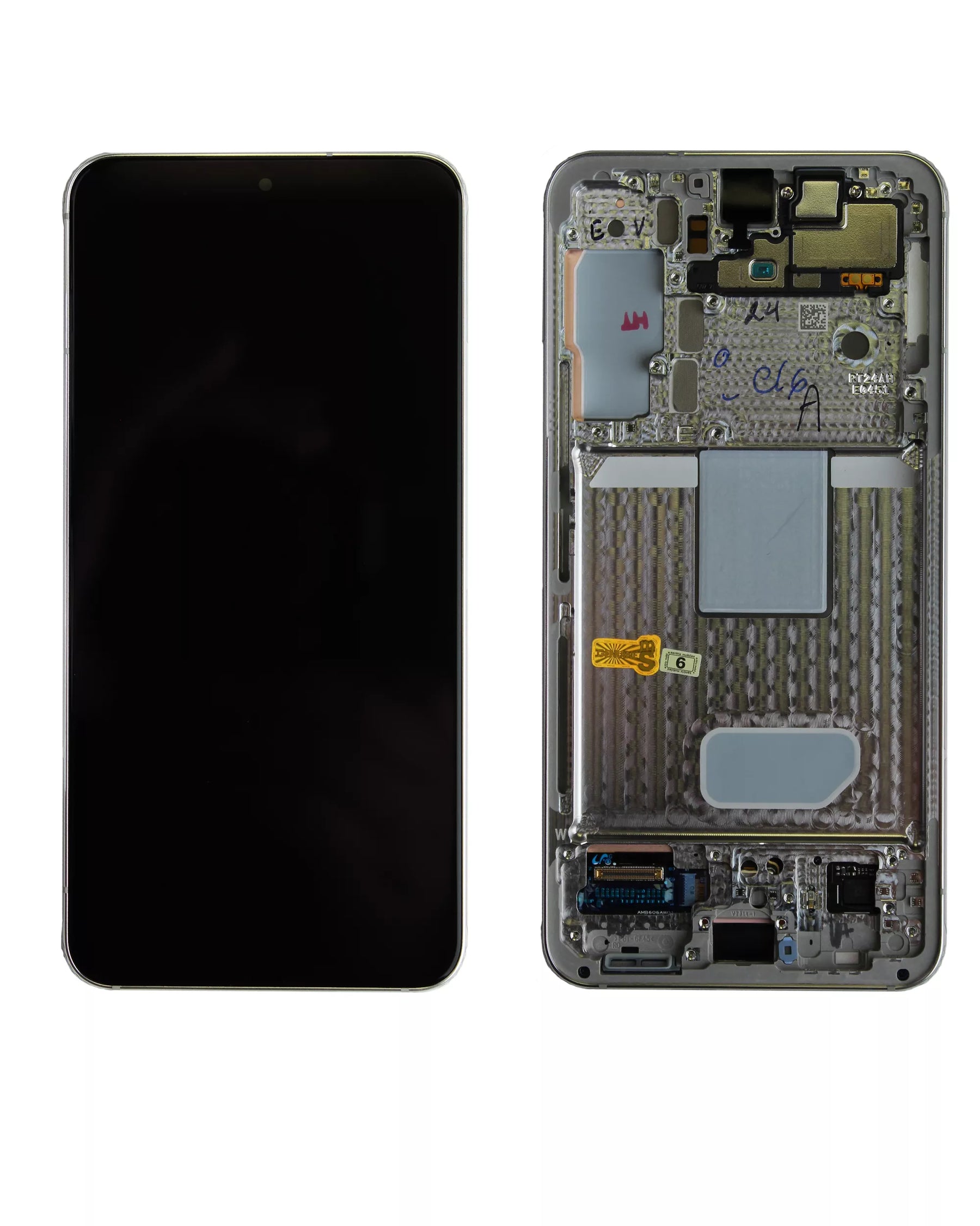 OLED Assembly With Frame Compatible For Samsung Galaxy S22 5G Replacement  (Service Pack) (White)